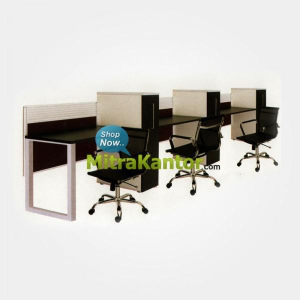 Jual Partisi Kantor Murah, Partisi Kantor Donati 3 Pax