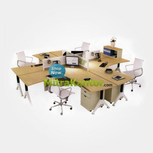 Jual Partisi Kantor Murah, Partisi Kantor Donati 4 Pax