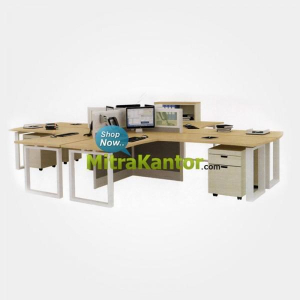 Jual Partisi Kantor Murah, Partisi Kantor Donati 4 Seat