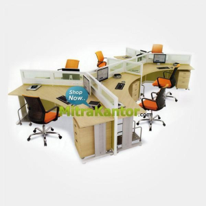 Jual Partisi Kantor Murah, Partisi Kantor Donati 5 Seat