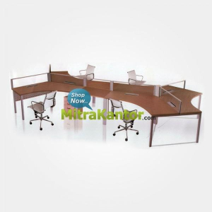 Jual Partisi Kantor Murah, Partisi Kantor Donati 5 Seat Y Kapasitas 3 hingga 12 staff.