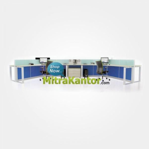 Jual Partisi Kantor Murah, Partisi Kantor Donati 6 Seat Minimalis