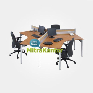 Jual Partisi Kantor Murah, Partisi Kantor Modera 3 Staff