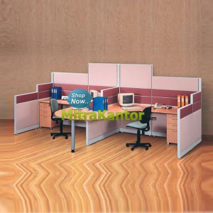 Jual Partisi Kantor Murah, Partisi Kantor Uno 2 Staff Murah