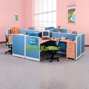 Jual Partisi Kantor Uno 4 Staff Premium Series Murah