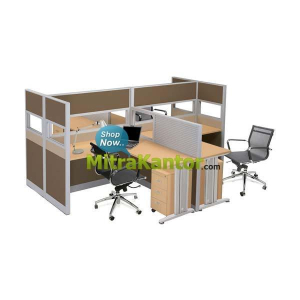 Jual Partisi Kantor Murah, Partisi Kantor Indachi 4 Staff