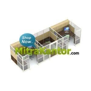 Jual Partisi Kantor 3 Ruangan Uno Premium Konfigurasi 27 B Murah