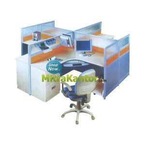 Jual Partisi Kantor Murah, Partisi Kantor 4 Staff Aditech SWD 02