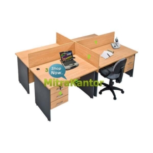 Partisi Kantor Murah, Partisi Kantor 4 Staff Global Executive Workstation 1