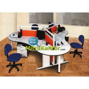 Partisi Kantor Murah, Partisi Kantor 3 Staff Arkadia Excel WS 2