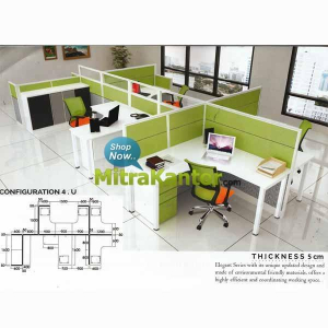 Partisi Kantor Ichiko Konfigurasi 4 U, Partisi Kantor Murah