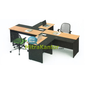 Jual Meja Kantor Modera Konfigurasi 2 Orang Harga Murah di Jakarta