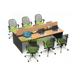 Jual Meja Kantor Modera Konfigurasi 6 Orang A Harga Murah di Jakarta