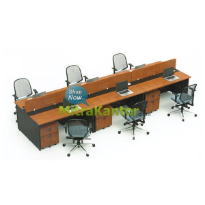 Jual Meja Kantor Modera Konfigurasi Staff 6 orang B Harga Murah di Jakarta