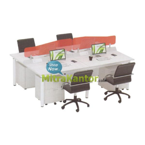Jual Partisi Kantor, Partisi Meja Staff, Partisi Kantor Staff Harga Murah di Jakarta, Partisi Kantor Staff Modera Config 4 A