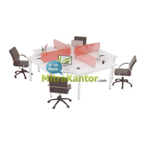 Jual Partisi Kantor, Partisi Meja Staff, Partisi Kantor Staff Harga Murah di Jakarta, Partisi Kantor Staff Modera Config 4 B