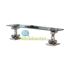 Jual Meja Rak TV Aveda Union TVC Silver Glass Murah di Jakarta