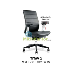Kursi kantor ergonomis Donati Titav 2 dengan desain modern dan sandaran tinggi.