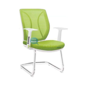 Kursi kantor hadap Donati Vellico V1 C-W hijau ergonomis tanpa roda