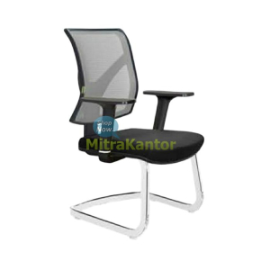 Kursi kantor hadap Donati Diego V1-C dengan sandaran mesh dan kaki chrome