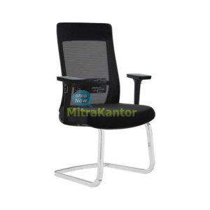 Kursi kantor hadap Donati Foggia V1 C warna hitam dengan kaki cantilever