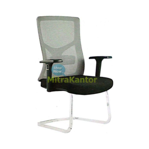 Kursi kantor hadap Ichiko Luxva III VCR abu-abu dengan kaki chrome