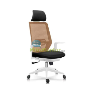 Kursi Kantor Manager Donati Carly 1 LW-W ergonomis warna cokelat