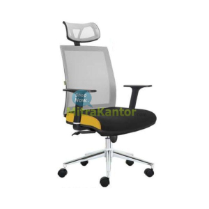 Kursi kantor manager Donati Loris 1 H C dengan headrest dan sandaran mesh ergonomis