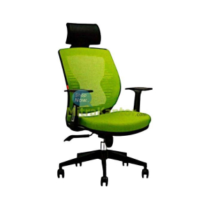 Kursi kantor manajer Ichiko Zilgy I hijau dengan headrest ergonomis