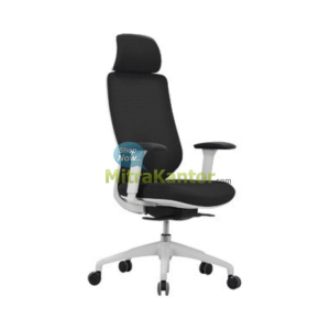 Kursi kantor manager Uno Munchen HR warna grey-black dengan sandaran tinggi