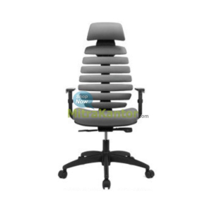 Kursi kantor manager Uno Ohio HR Grey desain ergonomis futuristik