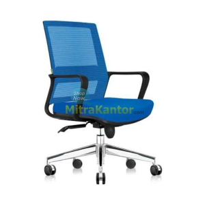 Kursi kantor Donati Belva 2 AL warna biru ergonomis sandaran mesh