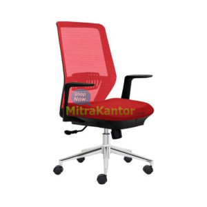 Kursi kantor staff Donati Carly 2 C merah ergonomis