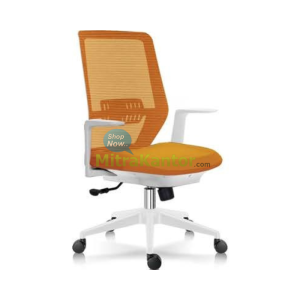 Kursi kantor staff Donati Carly 2 LW-W warna oranye ergonomis