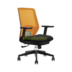 Kursi kantor staff Donati Carly-P 2 warna oranye ergonomis