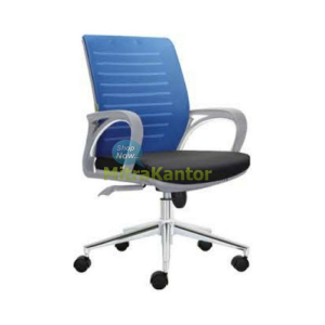 Kursi kantor staff Donati Pedro 1 C-G warna biru hitam ergonomis