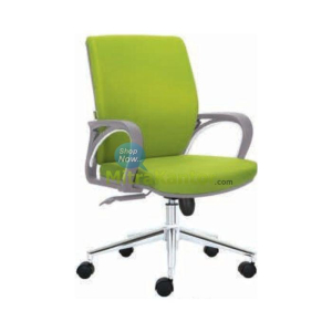 Kursi kantor Donati Petra 1 C-G warna hijau dengan kaki chrome