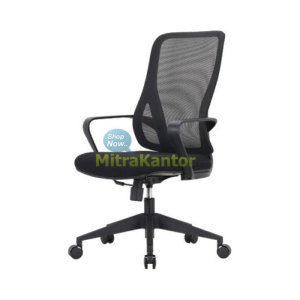 Kursi kantor staff Uno Darwin Black ergonomis dan modern