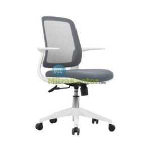 Kursi kantor ergonomis Uno Nevada White dengan desain modern