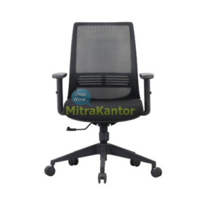 Kursi kantor staff Uno Tasmania Black ergonomis dan simpel