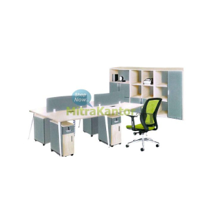 Partisi kantor 4 staff Ichiko Onyx WS-4P workstation modern