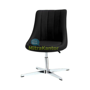 Kursi sofa minimalis Donati Viner 2 warna hitam elegan dengan kaki chrome