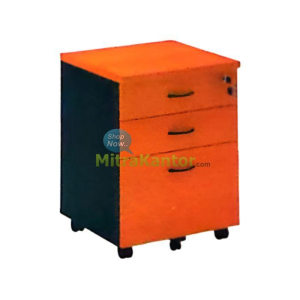 Laci meja kantor dorong Murano MFD 6154 N warna cherry black