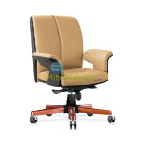 Kursi kantor direktur Donati Bexley 2 WD dengan base kayu elegan dan sandaran empuk