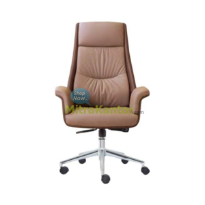 kursi kantor direktur Donati Nantes 1 c dengan sandaran tinggi dan kaki krom elegan