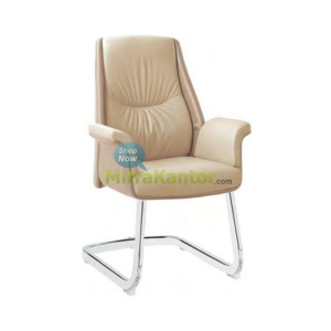 kursi kantor hadap Donati Nantes V1-C dengan sandaran tinggi dan rangka chrome elegan