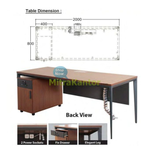 Meja Kantor Direktur Donati Ferrand Fix L - Elegan & Minimalis