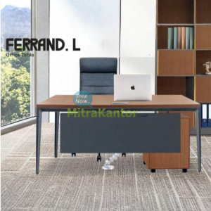 Meja Kantor Manager Donati Ferrand L - Elegan & Minimalis