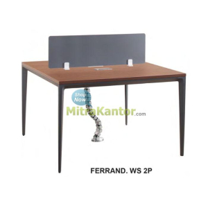 Partisi Kantor 2 Staff Donati Ferrand WS 2P dengan desain modern dan partisi tengah